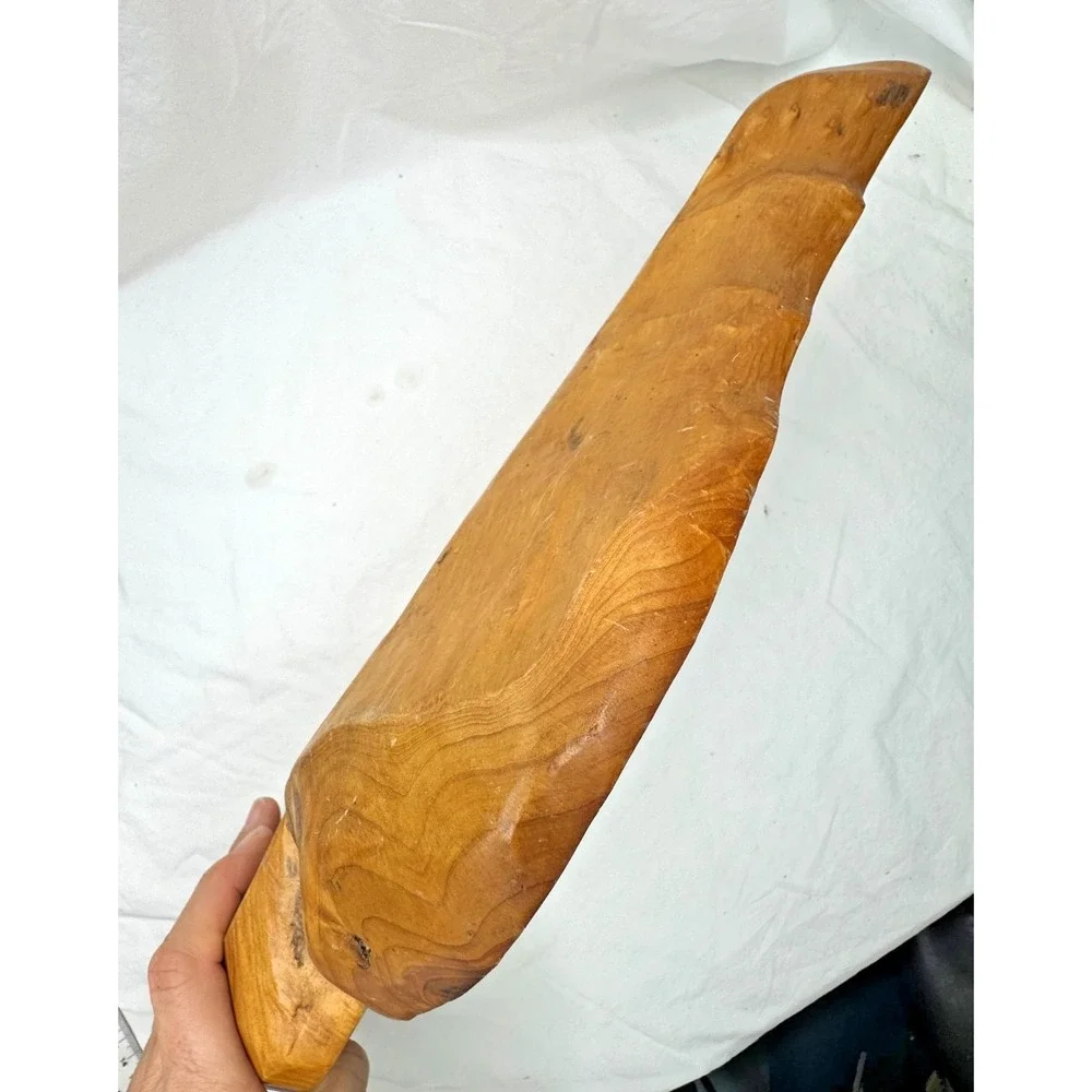 Burl Wood tree Root Bowl Tray Signed COA Free Form Live Edge Lg 10